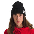 Salty Bae Lined Beanie in TNF Black front view