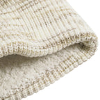 Salty Bae Lined Beanie in White Dune detail view