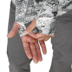 Simms BugStopper SolarFlex Hoody Shroud Sterling fabric and sleeve detail