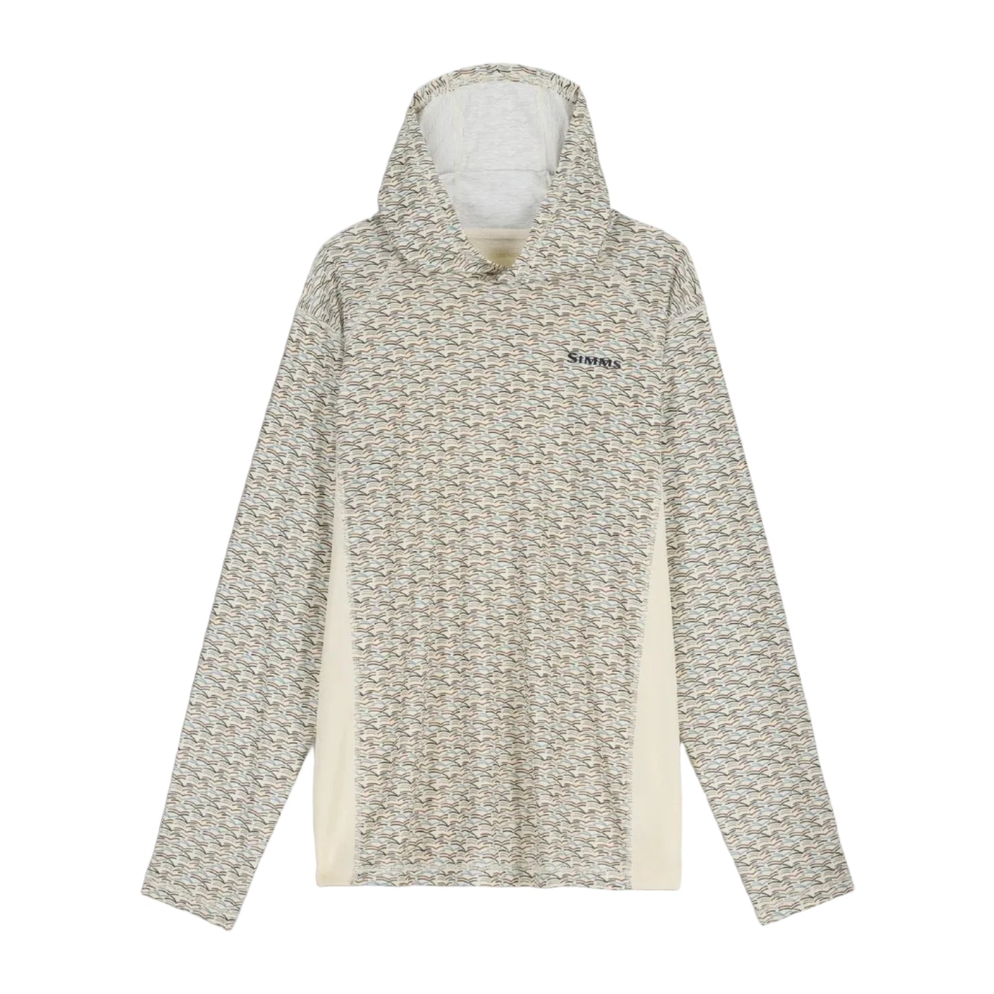 Simms Challenger Solar Hoody in Wave Tallow front view