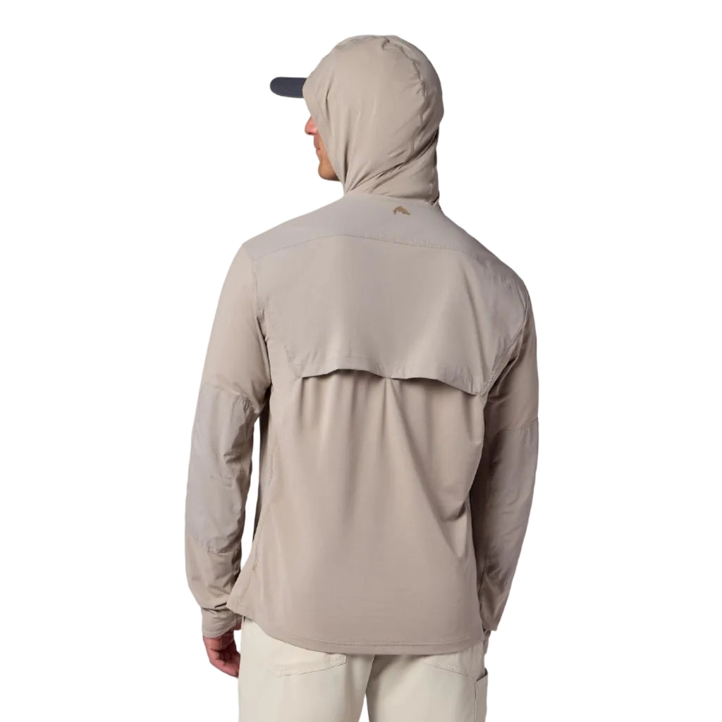 Simms Latitude BiComp Hoody Dolomite back view on model