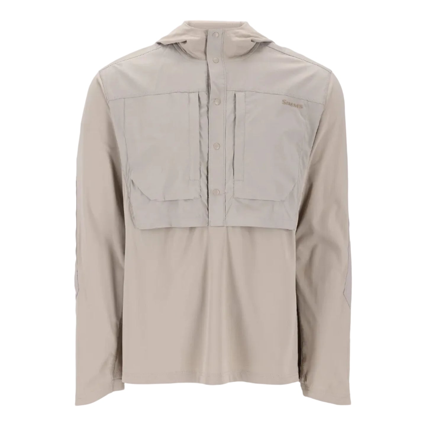 Simms Latitude BiComp Hoody Dolomite front flat lay