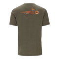 Simms Let It Fly T-Shirt Military Heather back graphic view