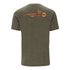 Simms Let It Fly T-Shirt Military Heather back graphic view