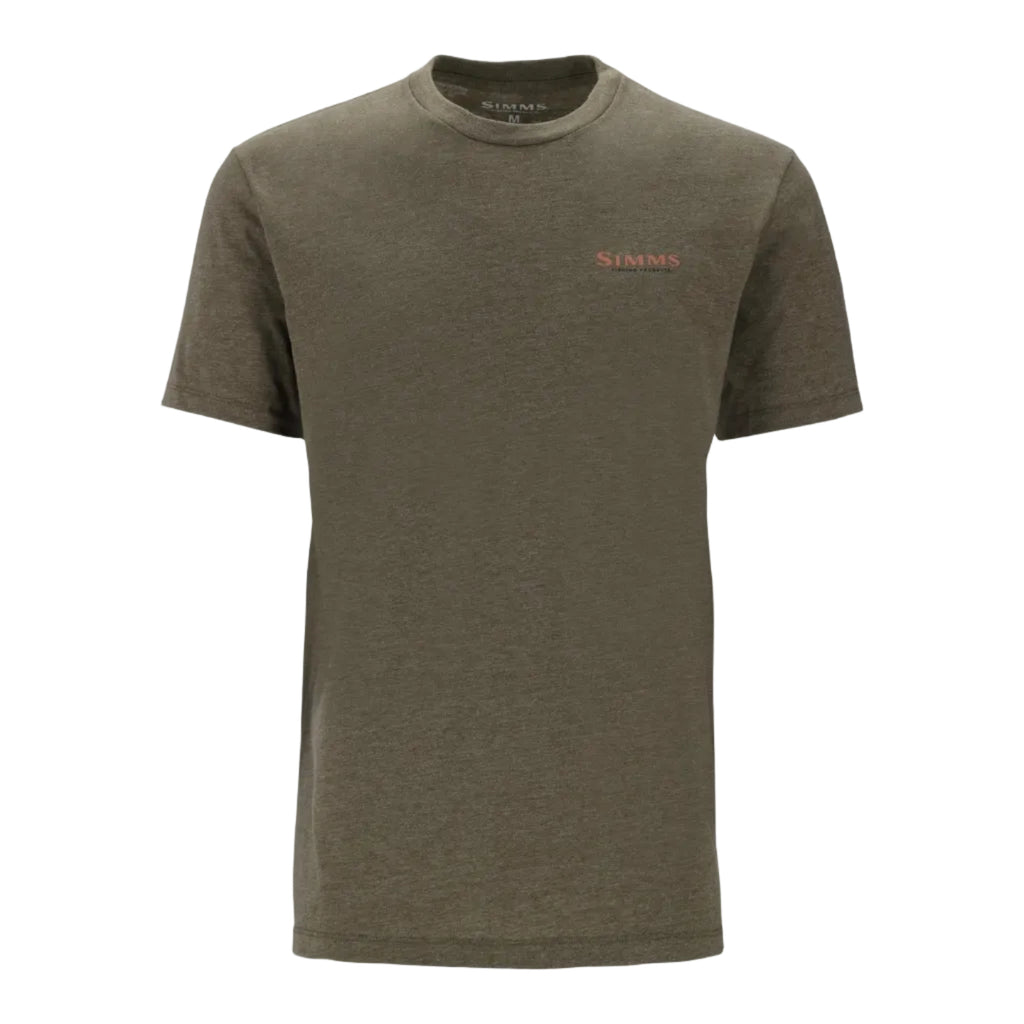Simms Let It Fly T-Shirt Military Heather front view