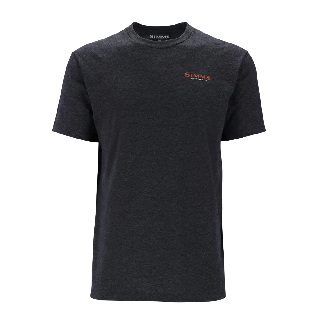 Simms Let It Fly Tee Front – Charcoal Heathe