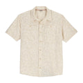 Simms Men’s Launch Short-Sleeve Shirt Palm Fish Line Parchment front view