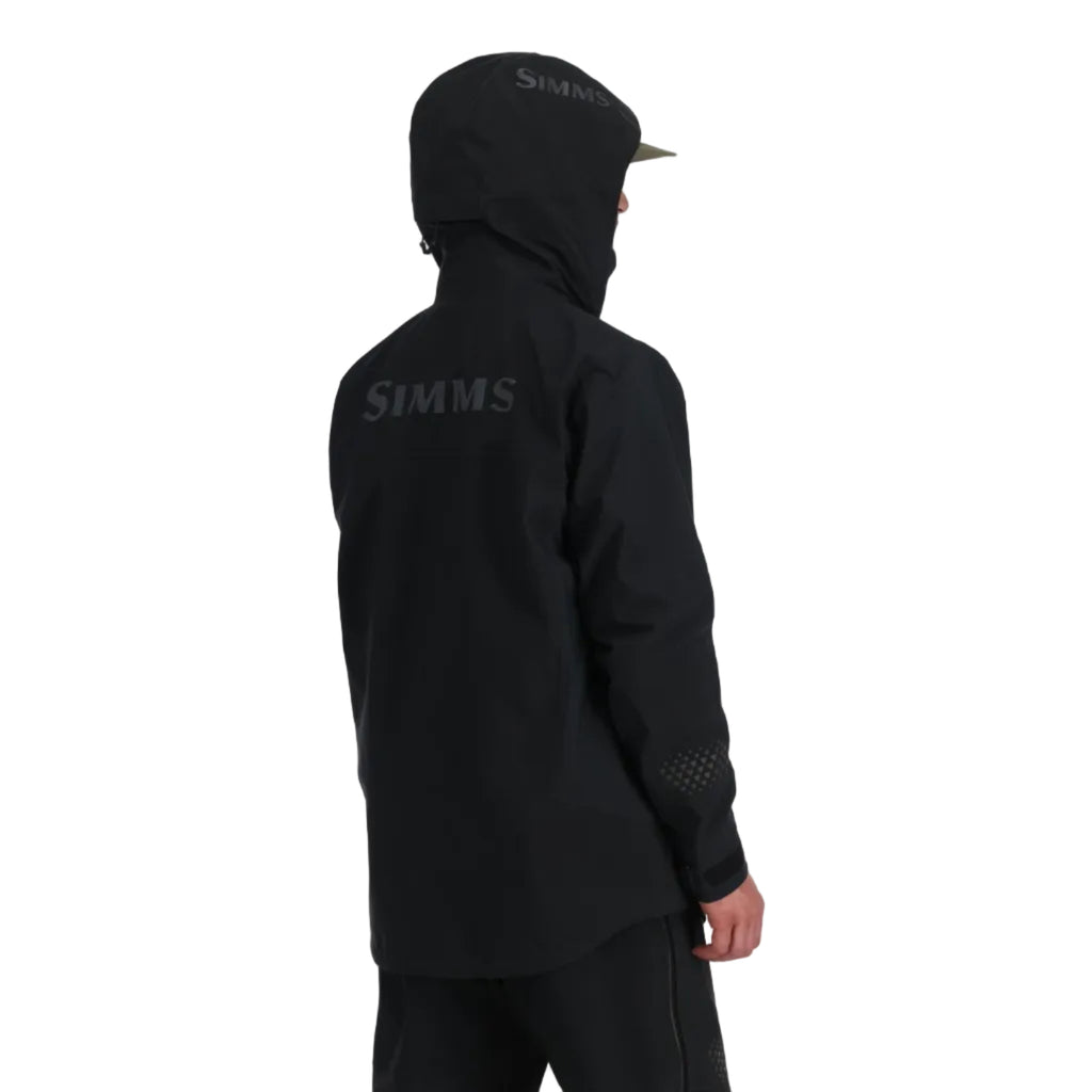 Simms Men’s ProDry Fishing Jacket in Black back view