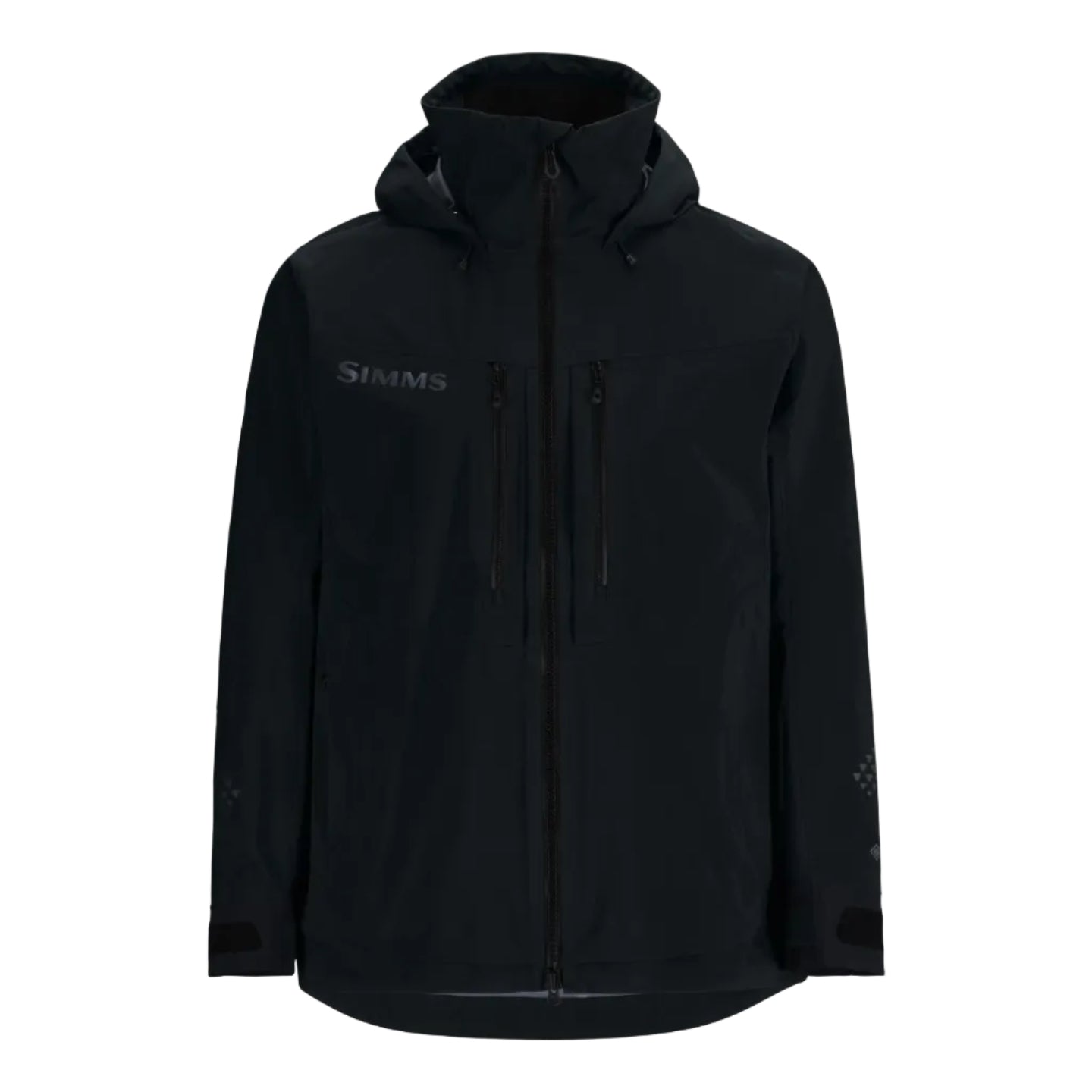 Simms Men’s ProDry Fishing Jacket in Black flat lay view