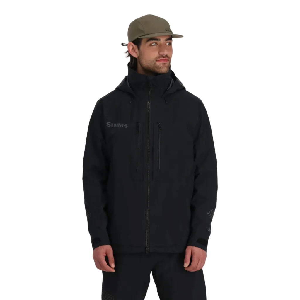 Simms Men’s ProDry Fishing Jacket in Black front view