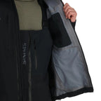 Simms Men’s ProDry Fishing Jacket in Black inside jacket view