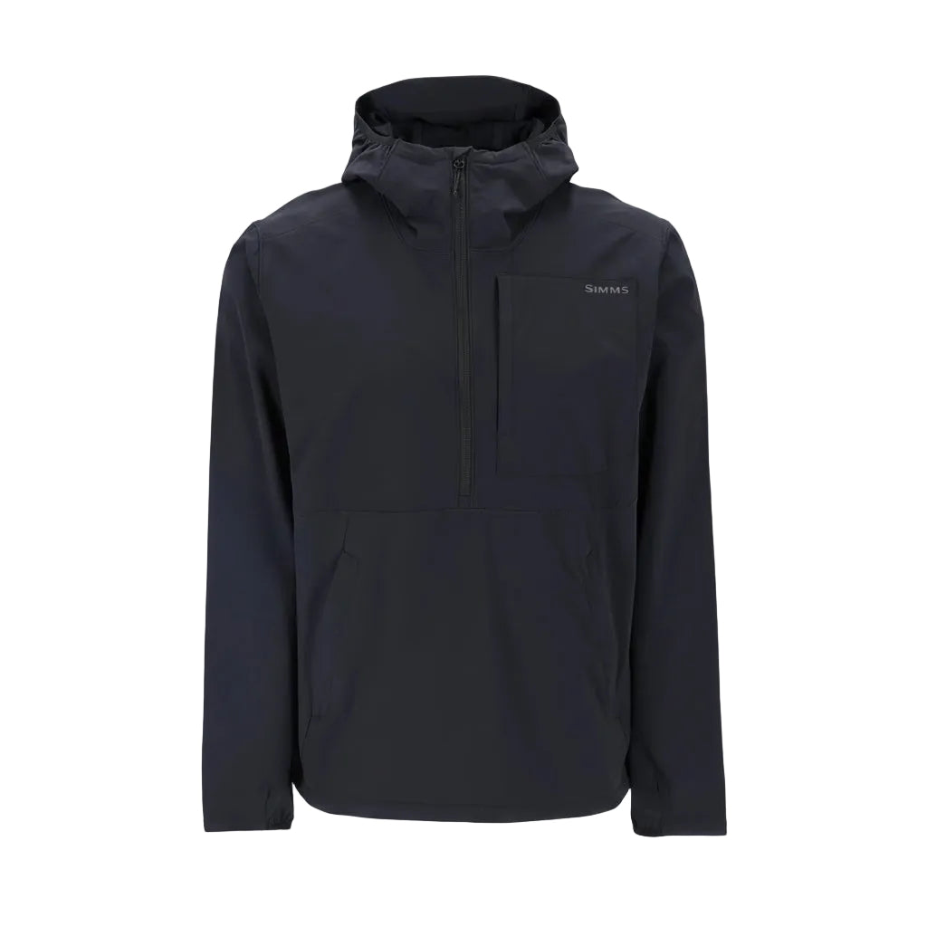 Simms Rogue Flex Half-Zip Pullover Front – Black