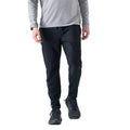 Front view of Smartwool Men’s Active Fleece Wind Pant in Black
