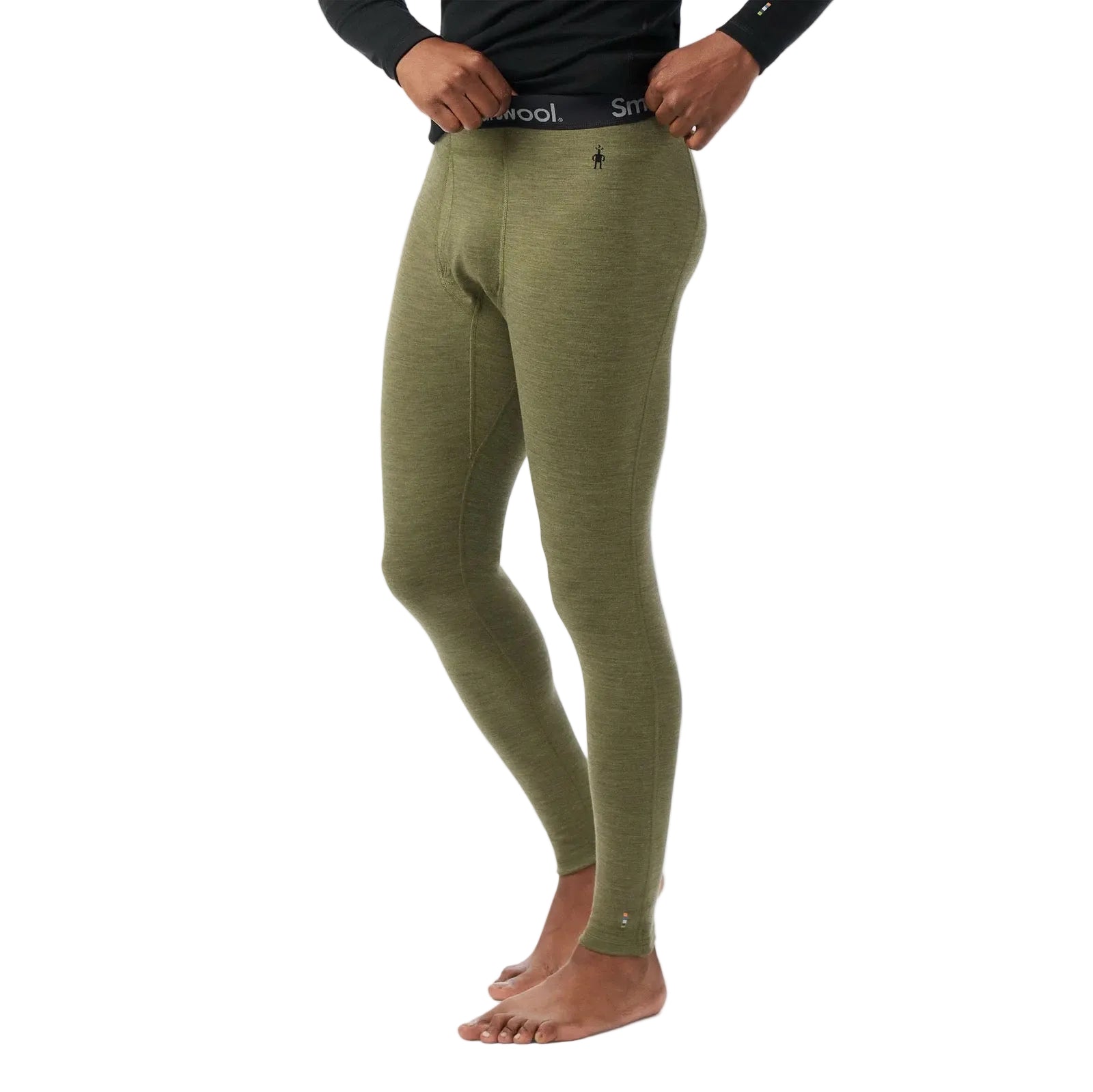 Smartwool Men’s Classic Thermal Merino Base Layer Bottom in Winter Moss Heather front view