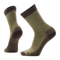 Pair of Smartwool Men’s Everyday Rollinsville Crew Socks in Winter Moss, showing the knit design
