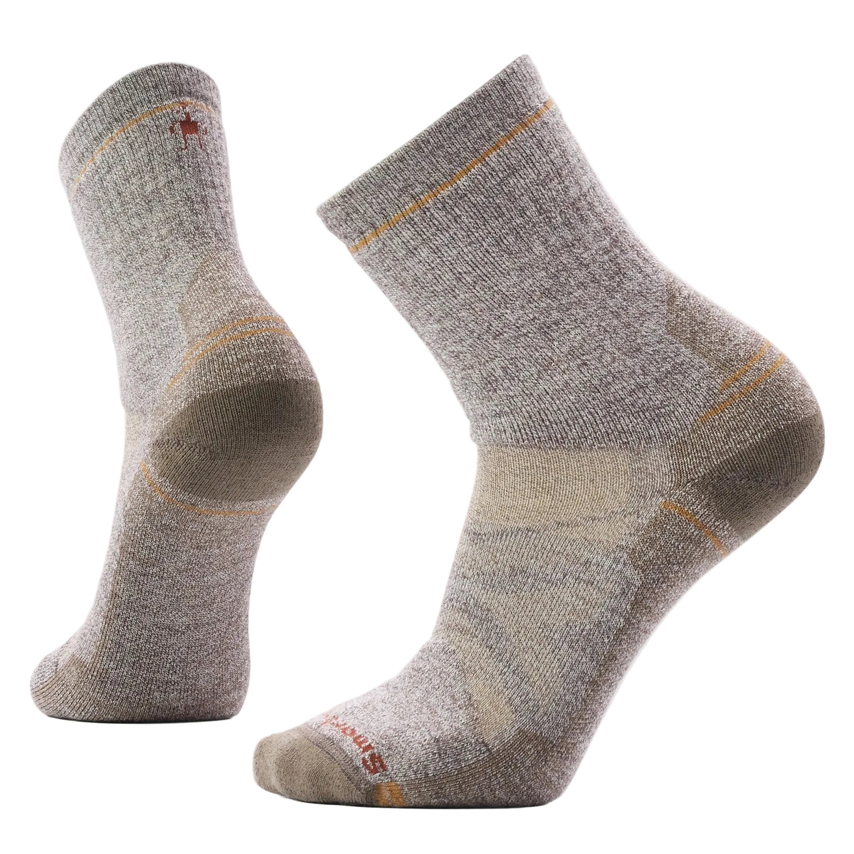 Smartwool Men’s Hike Full Cushion Crew Socks in Taupe-Natural Marl