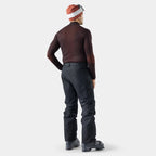 Smartwool Men’s Intraknit Thermal Merino Base Layer 1/4 Zip in Dark Mink-Burnt Sienna back view