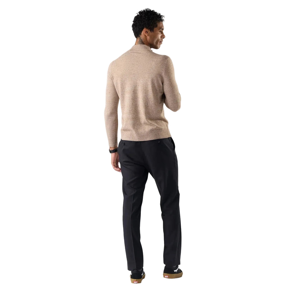 Smartwool Men’s Sparwood 1/4 Zip Sweater in Mocha Heather Marl back view