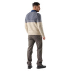 Back view of Smartwool Men’s Summit 1/4 Zip Sweater in Oat Heather
