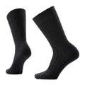 Pair of Smartwool Women’s Everyday Slouchy Rib Tall Crew Socks in Charcoal, showing the slouchy rib-knit design