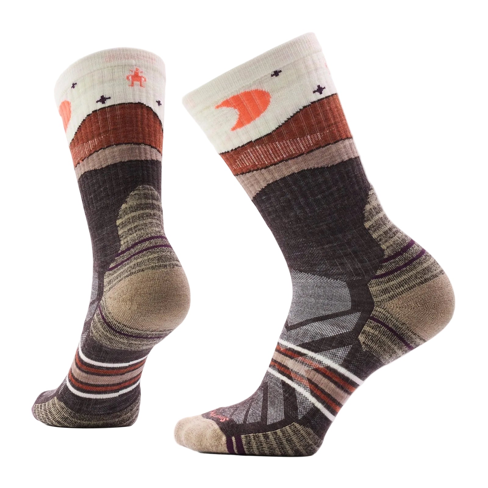 Smartwool Women's Hike Targeted Cushion Lunar Trek Crew Socks in Chestnut