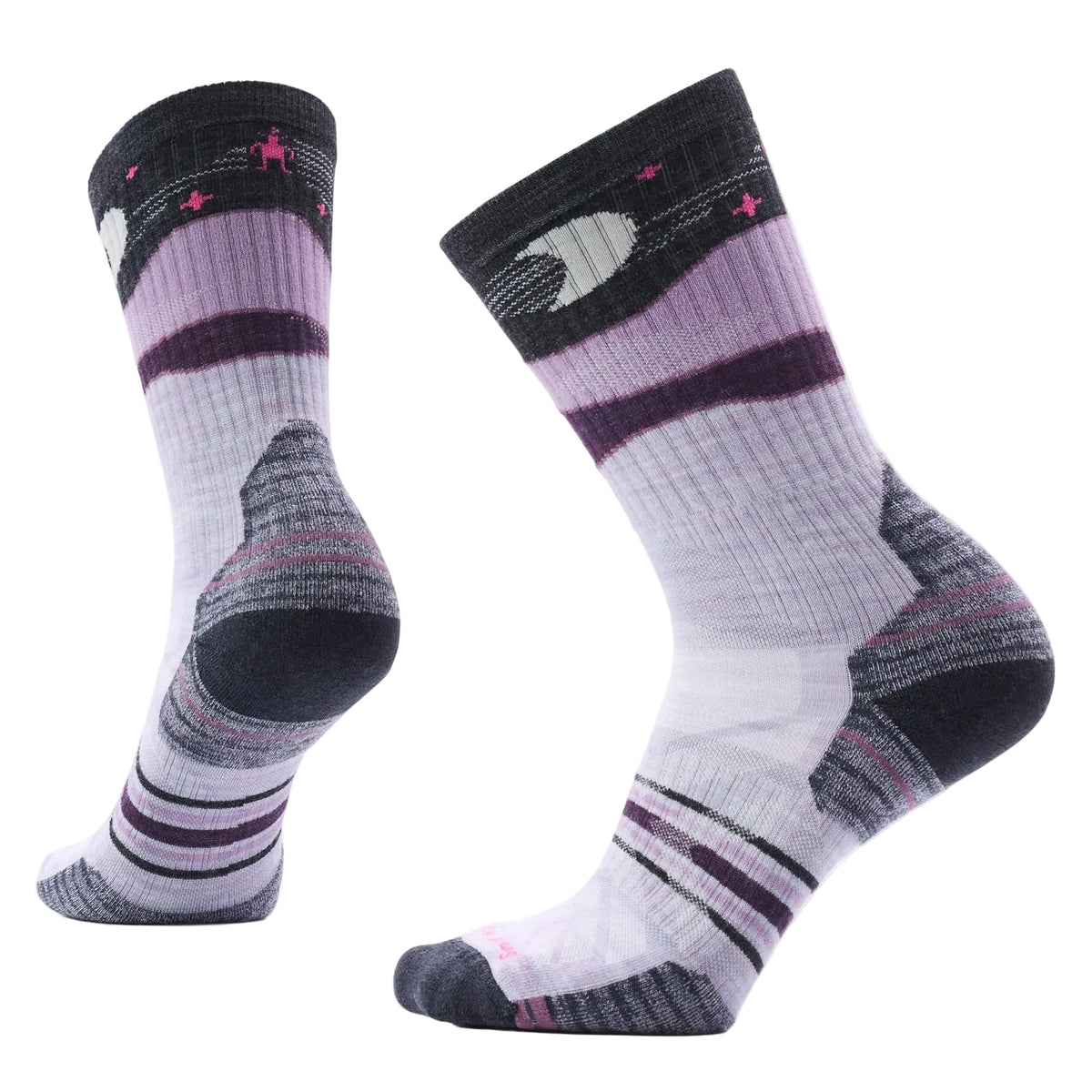 Smartwool Women's Hike Targeted Cushion Lunar Trek Crew Socks in Purple Iris