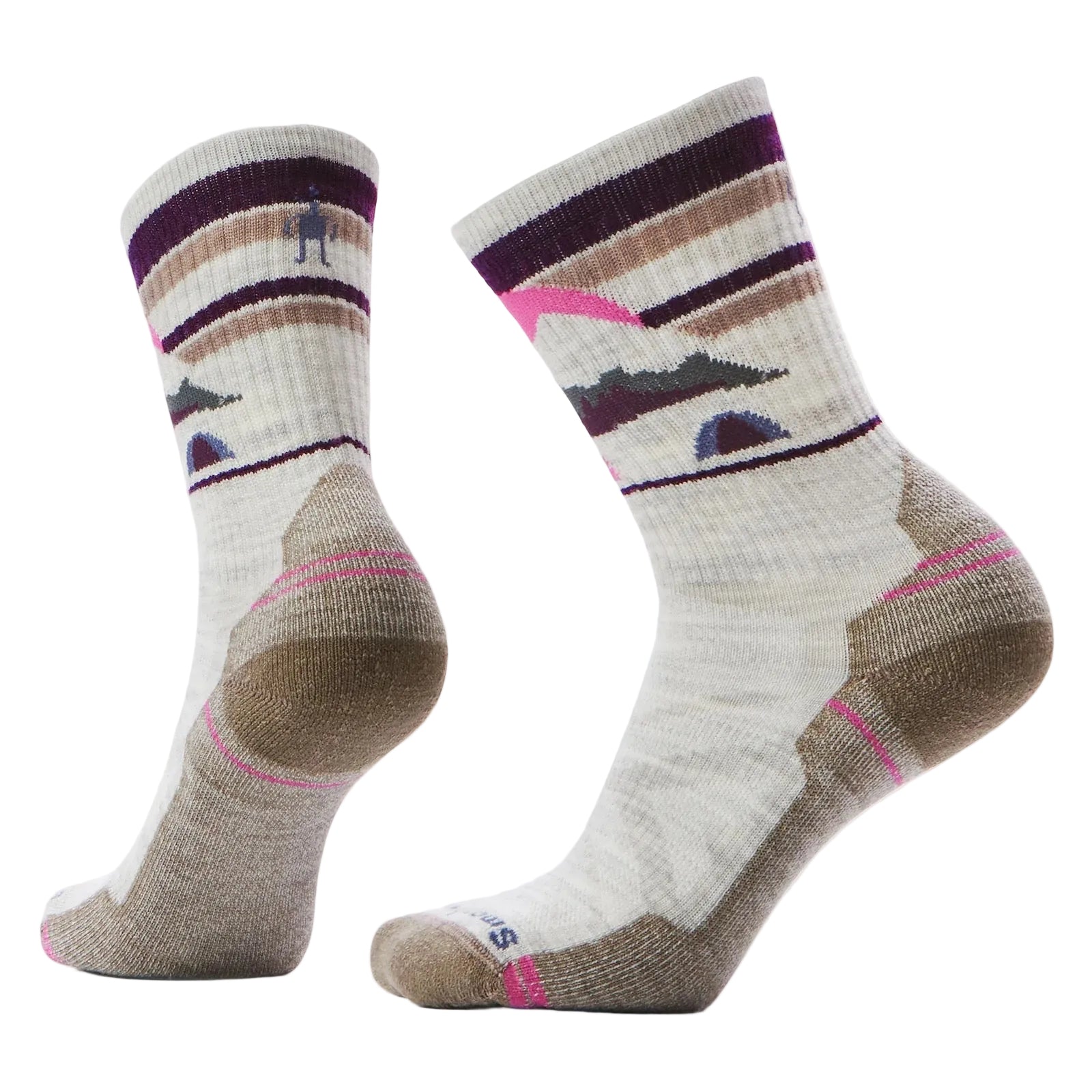 Smartwool Women's Hike Mountain Moon Crew Socks in Ash