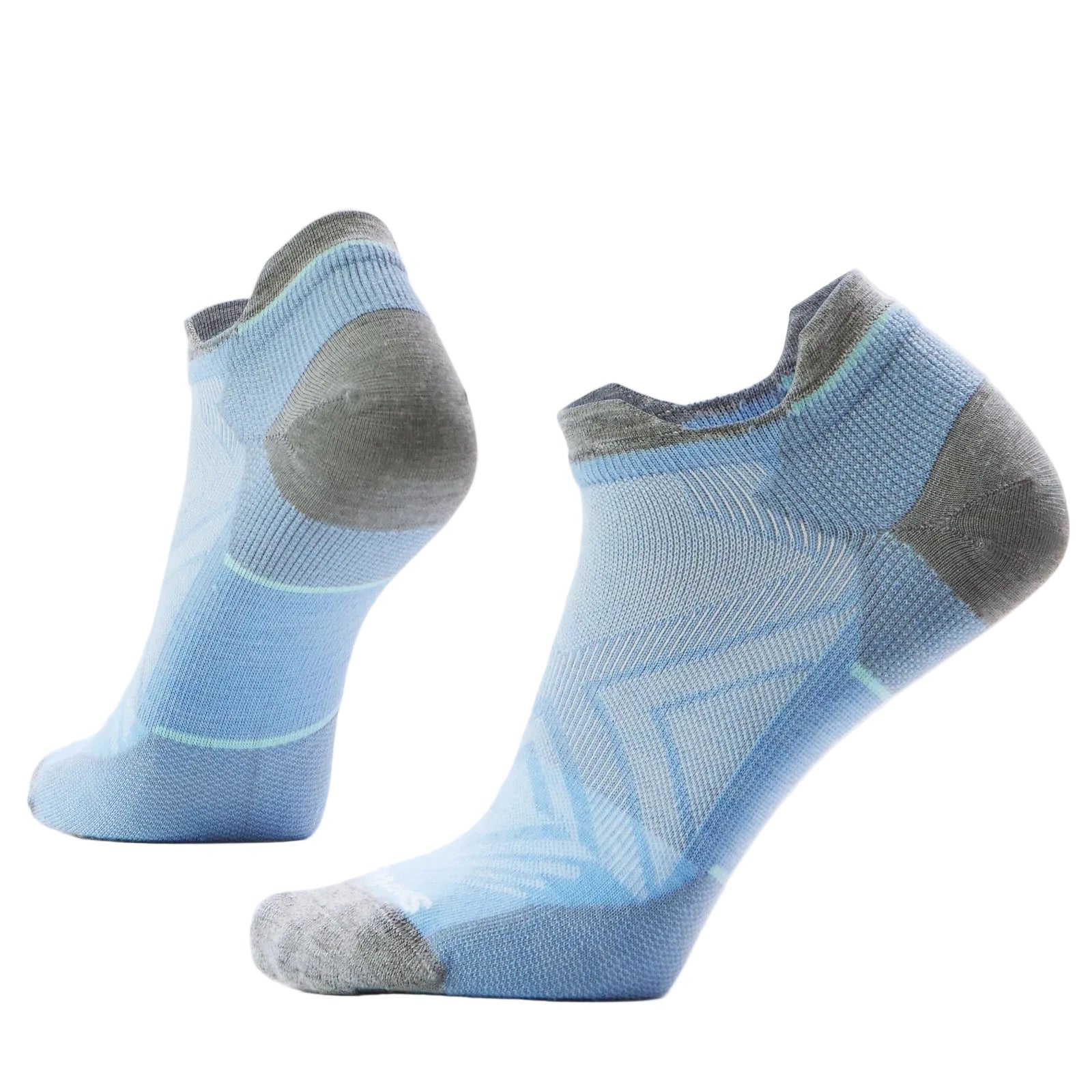 Smartwool Women’s Run Zero Cushion Low Ankle Socks in Serene Blue pair view
