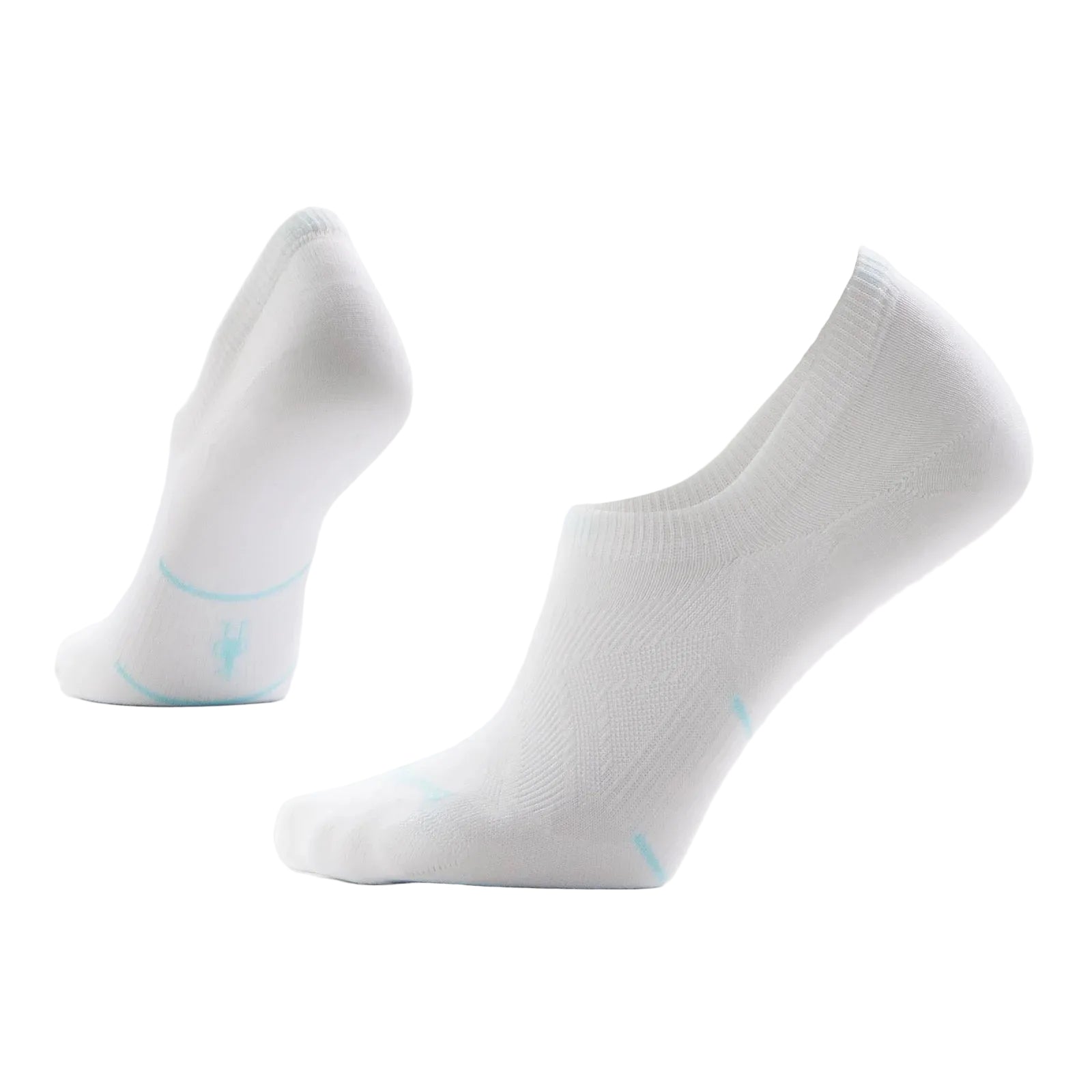 Pair of Smartwool Women’s Run Zero Cushion No Show Socks in White