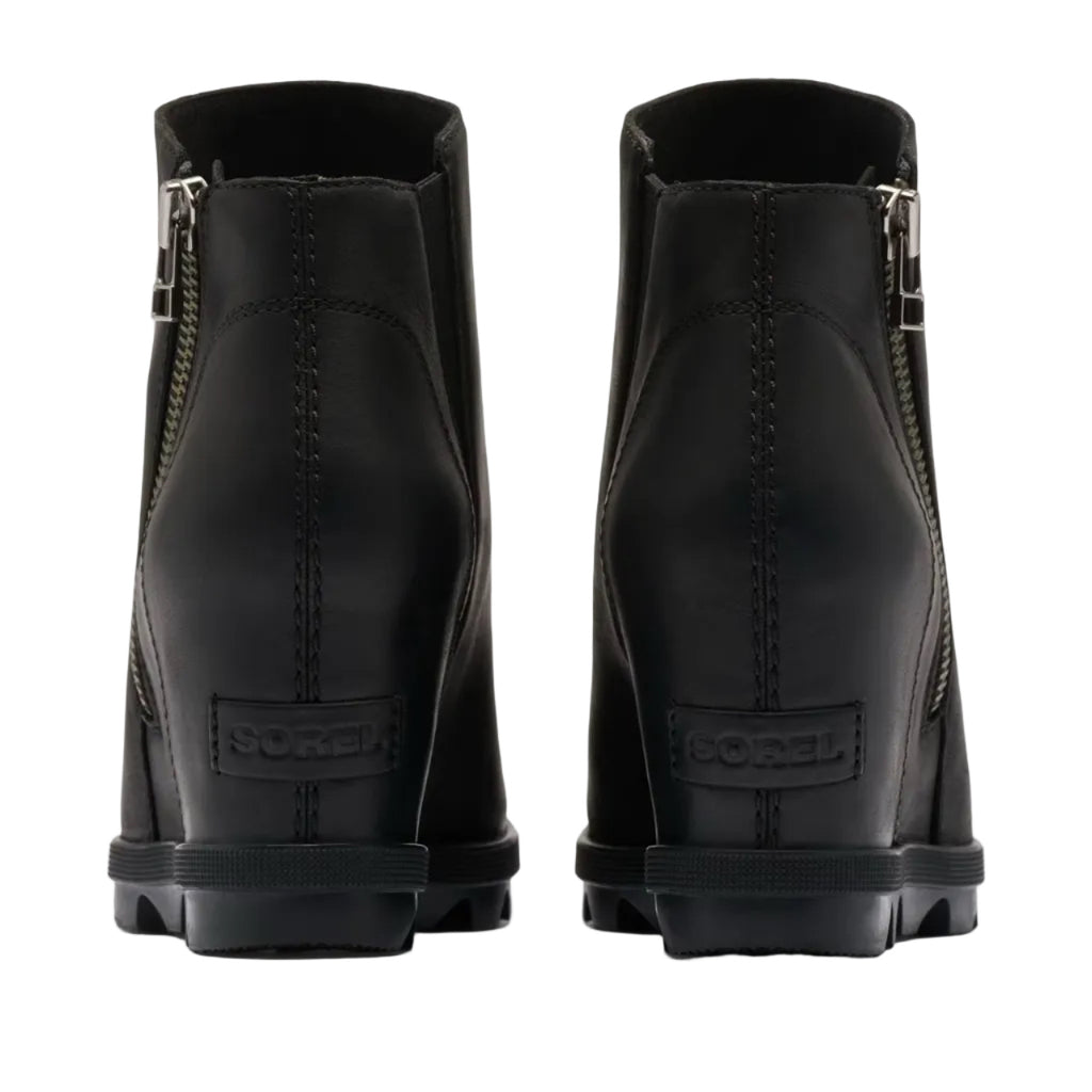 SOREL Joan Rhapsody Zip Wedge in black back view