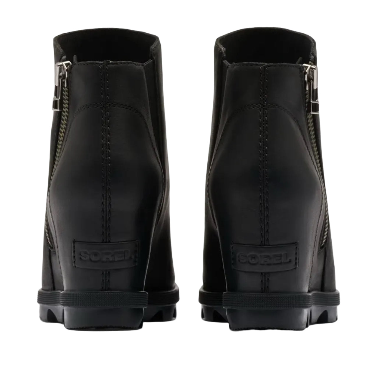 SOREL Joan Rhapsody Zip Wedge in black back view