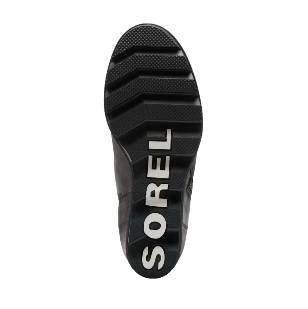 SOREL Joan Rhapsody Zip Wedge in black bottom view
