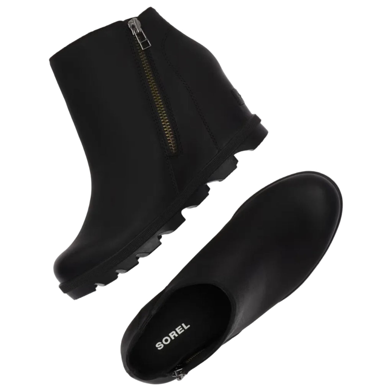 SOREL Joan Rhapsody Zip Wedge in black pair view