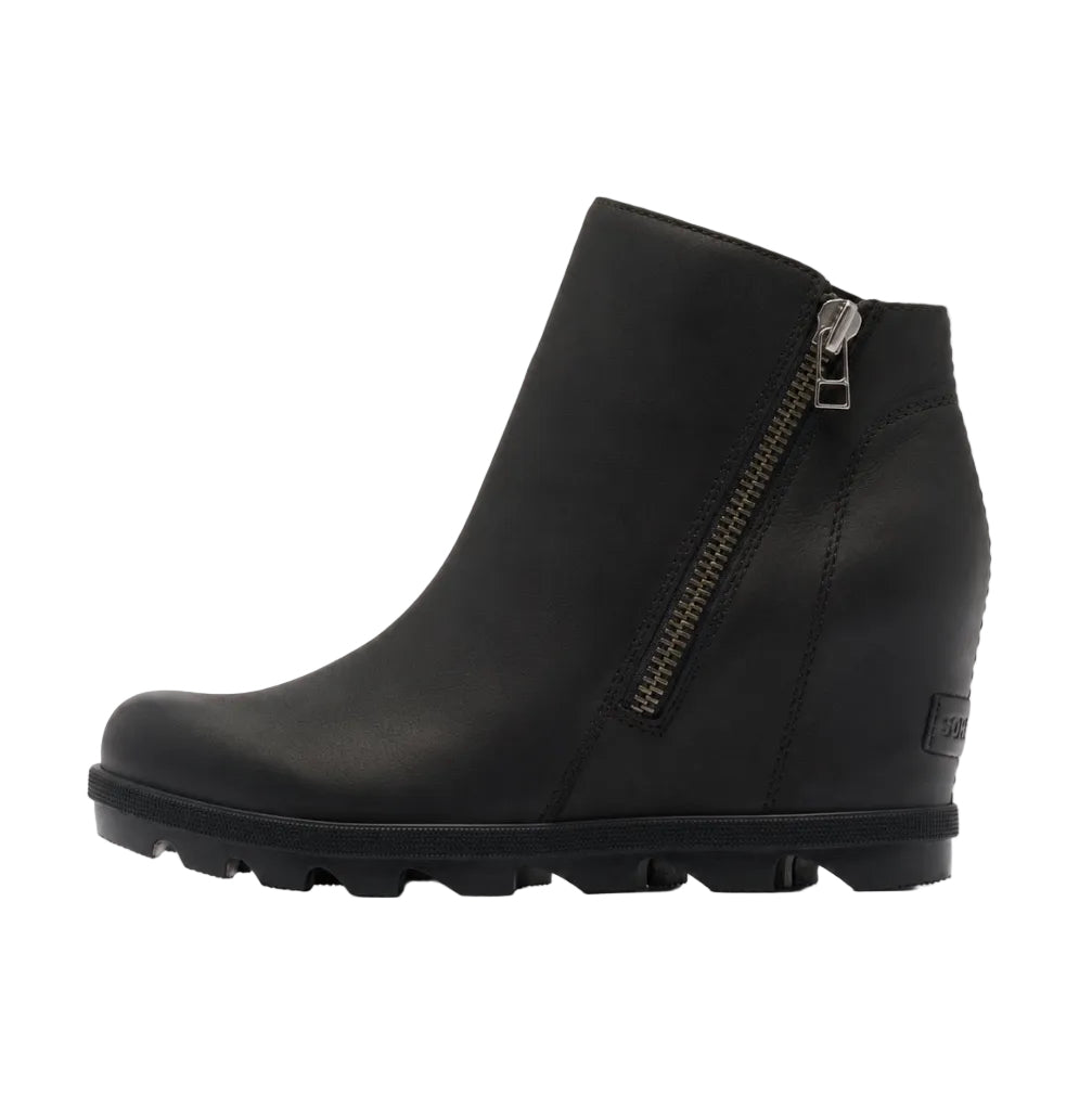 SOREL Joan Rhapsody Zip Wedge in black side view