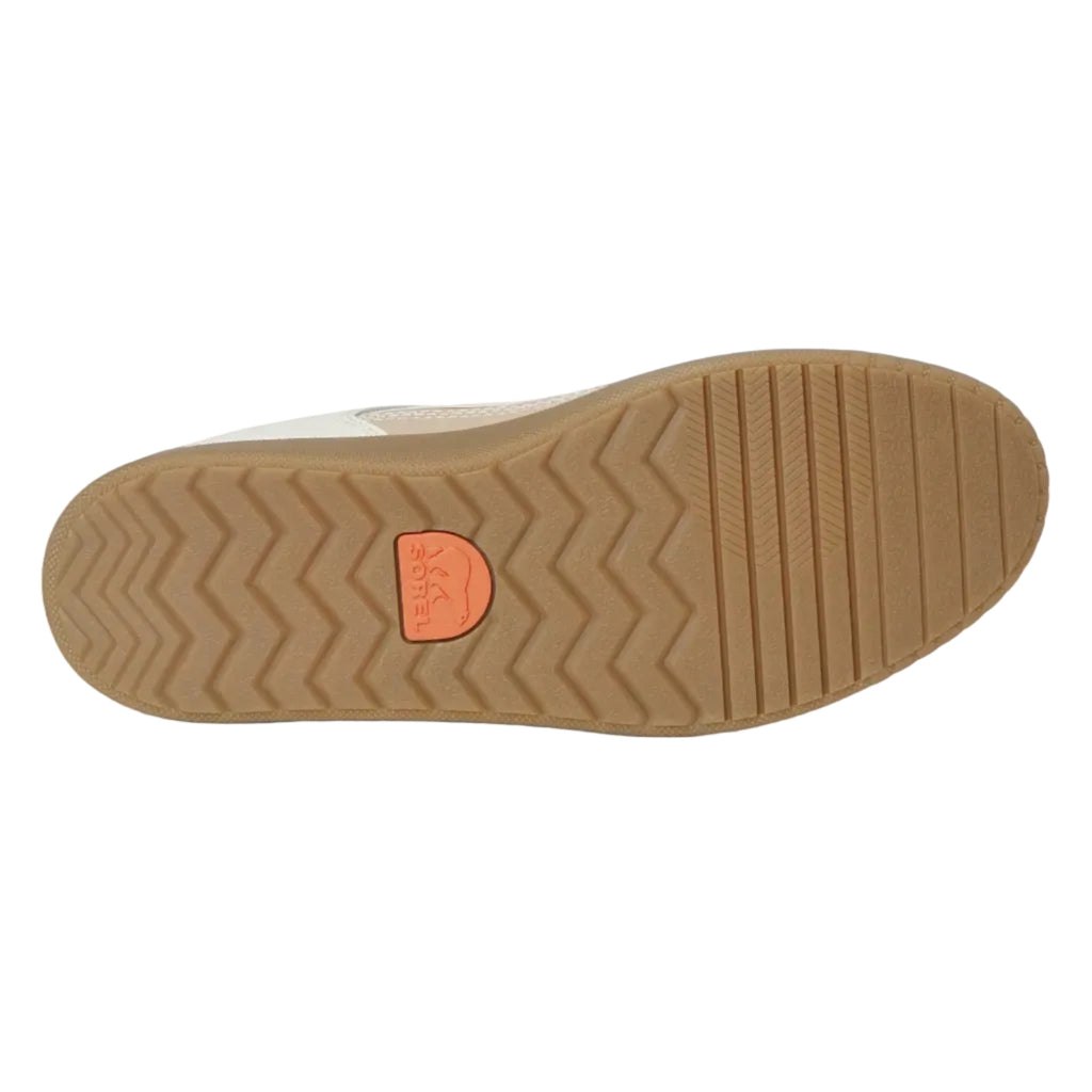 SOREL Women’s ONA Drift Sneaker in Sea Salt and Crimson Fire sole detail