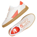 SOREL Women’s ONA Drift Sneaker in Sea Salt and Crimson Fire material detail