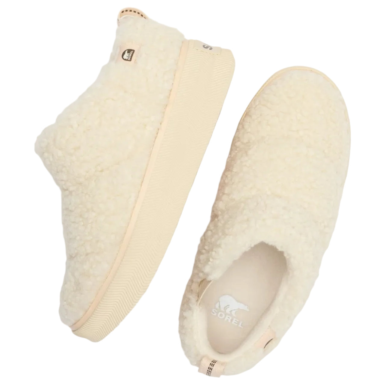 SOREL OUT N ABOUT IV Mini Puffy in Natural Chalk pair view