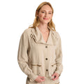 Oziel Twill Utility Jacket with Drawstring Collar