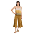 Linen Side-Tier Wide Leg Palazzo