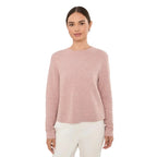 Front view of tasc Performance Sedona Quilt Sweatshirt in Antique Rosy Heather