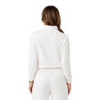 Back view of tasc Performance Stadium FT 1/2 Zip in Coconut Heather