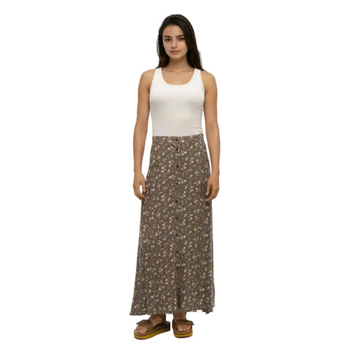 tentree Ashland Skirt in Timber Scattered Floral front view