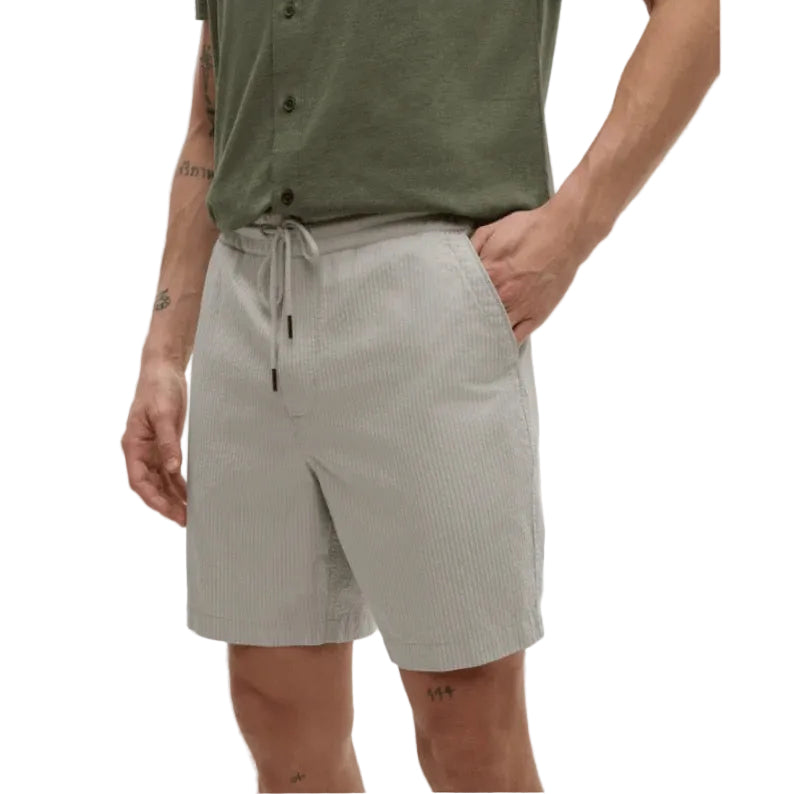 tentree men’s Mullan Short in Sand Stone front view
