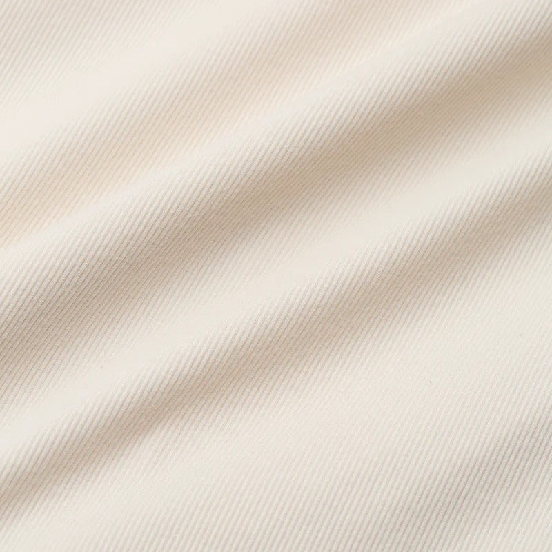 tentree Pinewood Tee in Vintage White button placket detail