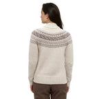 tentree Women’s Haynes Sweater in Pale Oak Heather, Ashwood Heather and Harbour Grey Heather back view