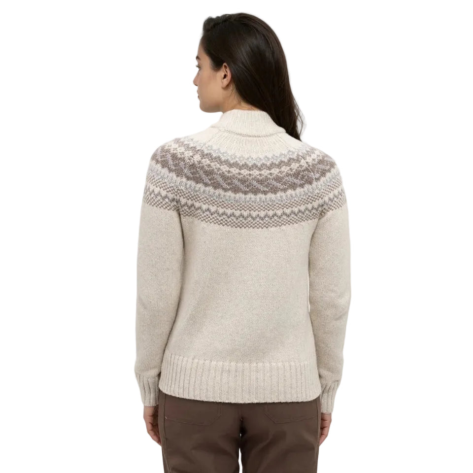 tentree Women’s Haynes Sweater in Pale Oak Heather, Ashwood Heather and Harbour Grey Heather back view