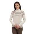 tentree Women’s Haynes Sweater in Pale Oak Heather, Ashwood Heather and Harbour Grey Heather front view