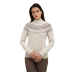 tentree Women’s Haynes Sweater in Pale Oak Heather, Ashwood Heather and Harbour Grey Heather front view