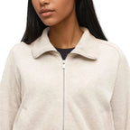 Fabric detail of tentree Women’s Patterson Full Zip in Pale Oak Heather V2