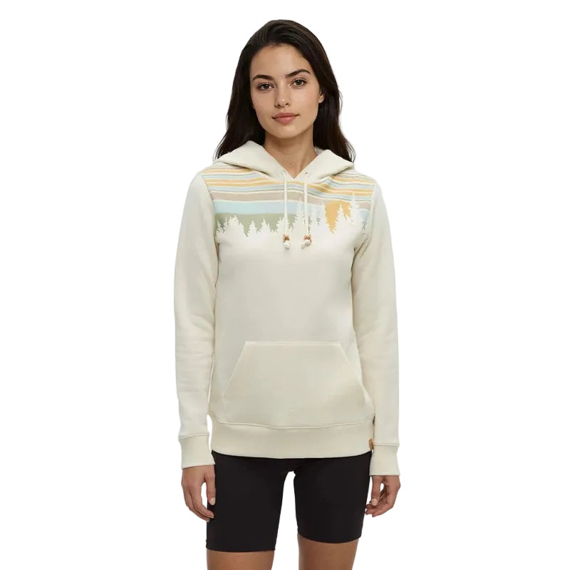 tentree women’s Retro Juniper Hoodie in Undyed Dusk Yellow front view
